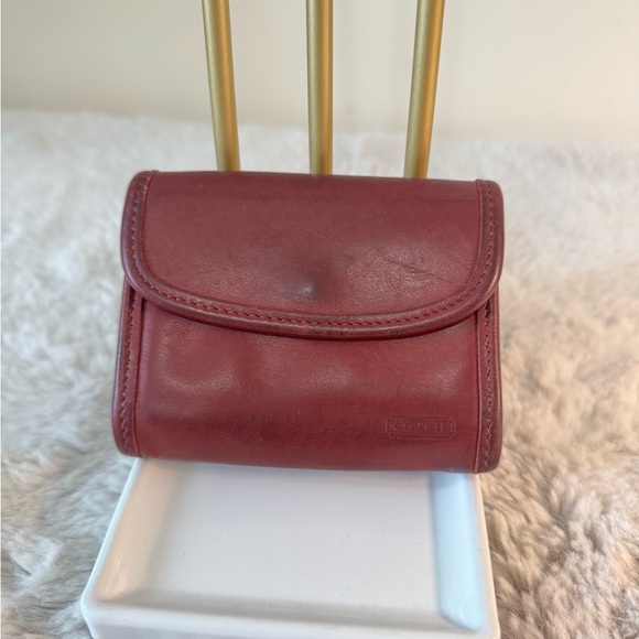 Coach Handbags - Coach Burgundy Multifunction Wallet